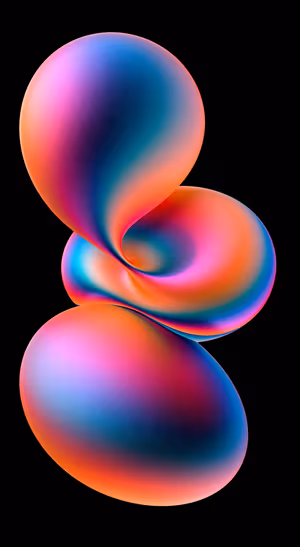 Neon Gradient Orbs — iPhone lock screen wallpaper