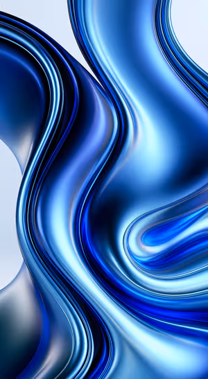 Glossy Blue Abstract Curves