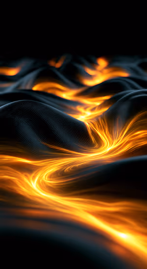 Black Gold Light Flow — iPhone lock screen wallpaper