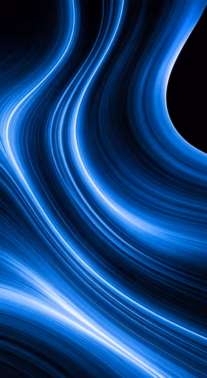 Blue Abstract Light Waves — iPhone lock screen wallpaper
