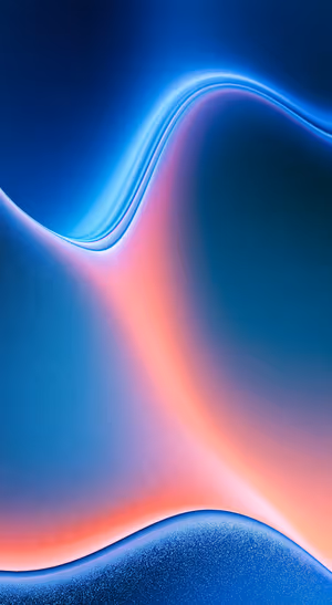 Blue Coral Luminous Waves — lock screen wallpaper