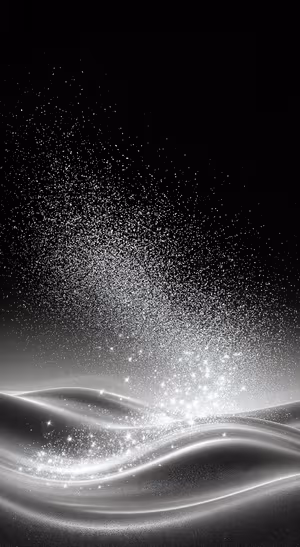 Silver Glitter Waves — lock screen wallpaper