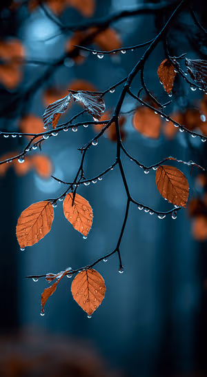 Dewy Autumn Branches