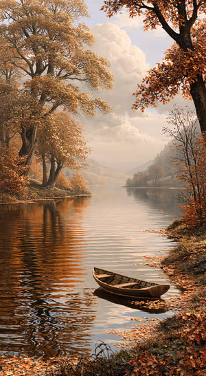 Painterly Autumn River