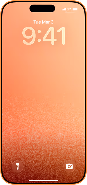 Wallpaper preview on iPhone 17 Pro Max running iOS 26 - Coral Glitter Gradient