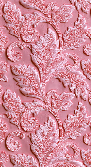 Ornate Pink Relief — iPhone lock screen wallpaper