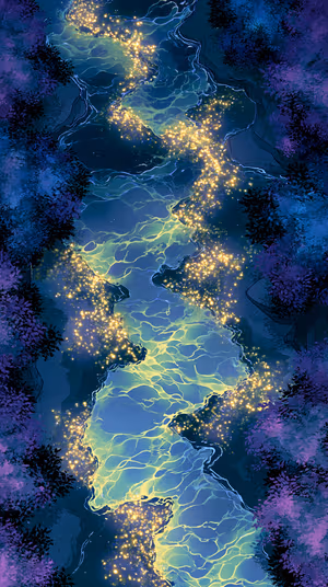 Bioluminescent River