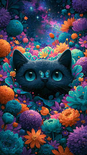 Cosmic Garden Cat