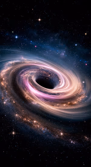Cosmic Black Hole — iPhone lock screen wallpaper
