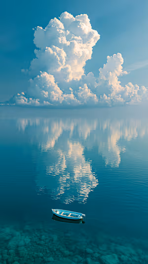Tranquil Boat Reflection