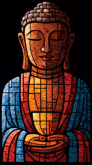 Stained Glass Buddha