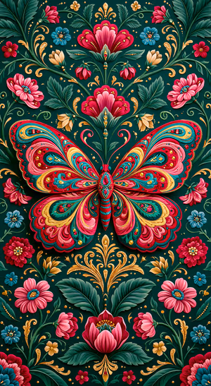 Emerald Jewel Butterfly — iPhone lock screen wallpaper