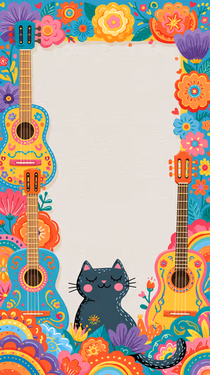 Folk Cat Guitar Frame