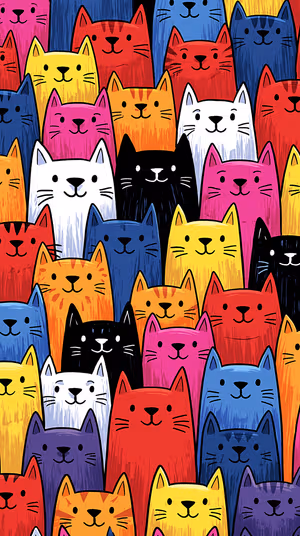 Colorful Cat Parade