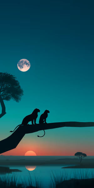 Moonlit Cheetahs