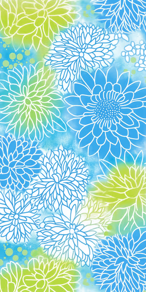 Serene Chrysanthemum Outline