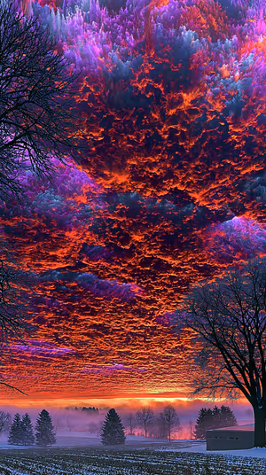 Violet Ember Sky