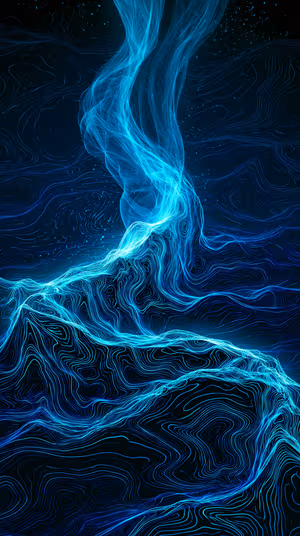 Cyan Contour Flow