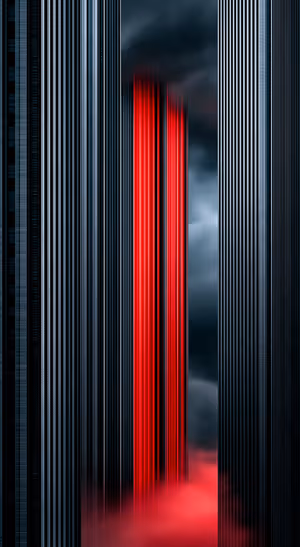 Crimson Skyline Light Trails