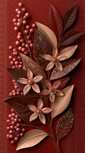 Crimson Embossed Bouquet