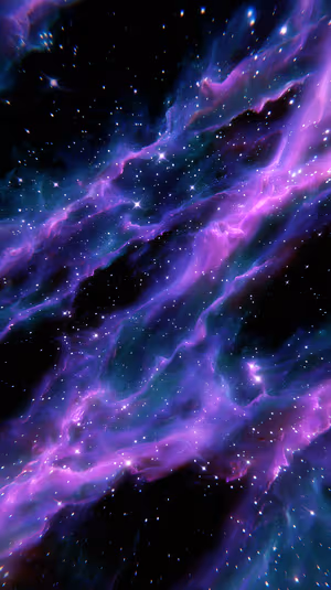 Ethereal cosmic nebula centered on a vivid purple background in a space style aesthetic ultra HD 8K image.