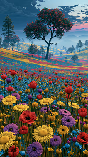 Crimson Meadow Dream