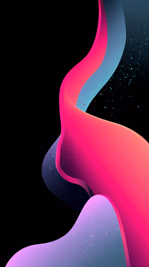 Neon Fluid Ribbons