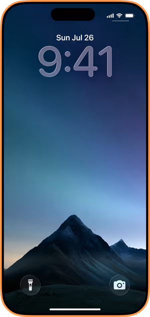 Wallpaper preview on iPhone 17 Pro Max running iOS 26 - Teal Night Peak