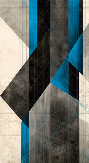 Cyan Strata Geometry — iPhone lock screen wallpaper