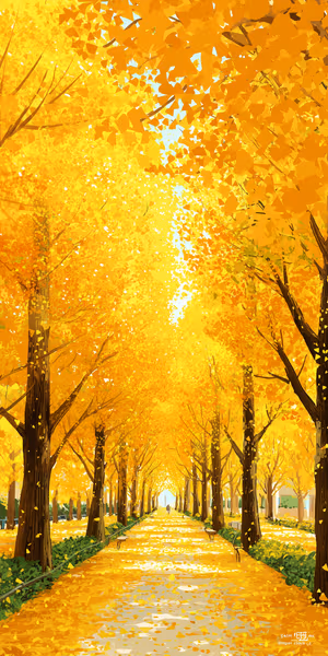 Golden Ginkgo Tunnel