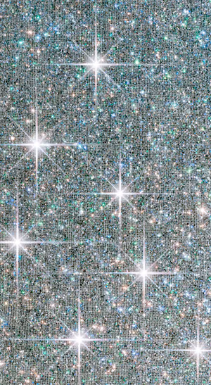 Crystal glitter texture centered on a silver and aqua background in a sparkling rhinestone aesthetic.