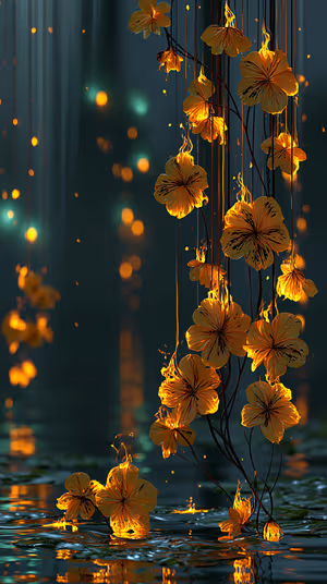 Golden Ember Blossoms