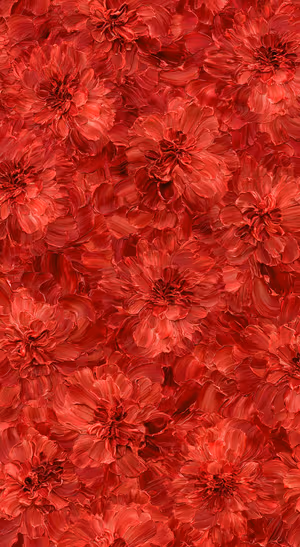 Crimson Impasto Flowers — iPhone lock screen wallpaper