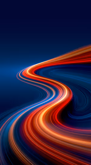 Neon S Curve — iPhone lock screen wallpaper