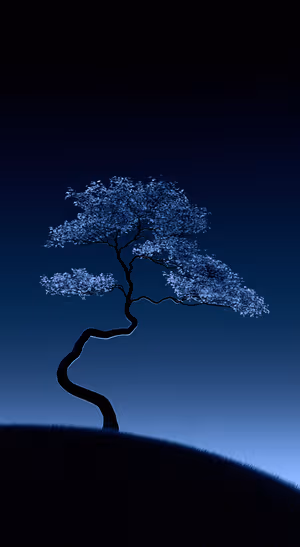 Midnight Blue Lone Tree