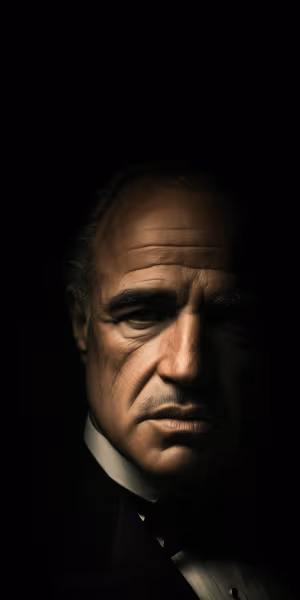 Chiaroscuro tuxedo portrait of a stoic older man centered on a deep black background in a dramatic chiaroscuro aesthetic; ultra hd 8K.