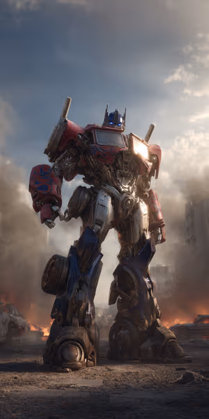 Crimson Mecha Sentinel