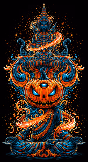 Meditating Pumpkin Deity
