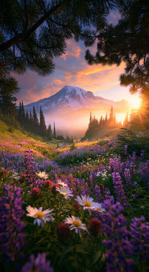Purple Mountain Wildflower Meadow