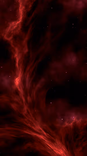 Moody cosmic nebula centered on deep red background with flowing filaments, ultra HD wallpaper.