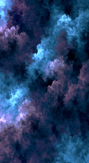 Abstract nebula cloudscape in teal and purple tones, ultra HD lock screen background for iPhone