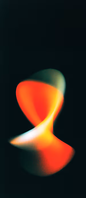 Glowing neon ribbon in red, orange and teal twisting over a deep black backdrop with grainy cinematic texture ultra hd image.