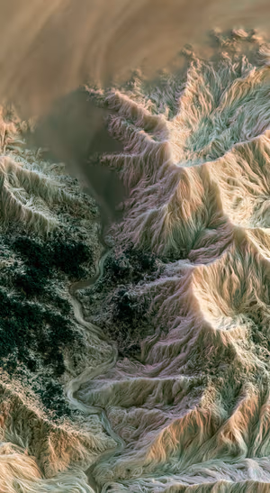 Organic Terrain Sage Flow — iPhone lock screen wallpaper