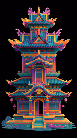 Neon Pagoda Shrine
