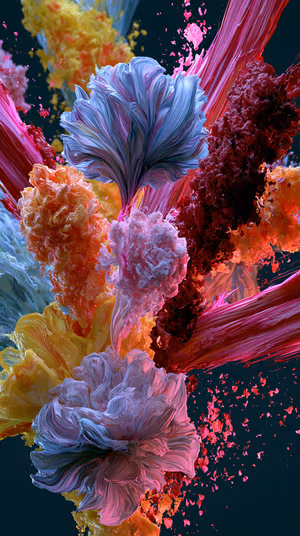 Vibrant Paint Blooms