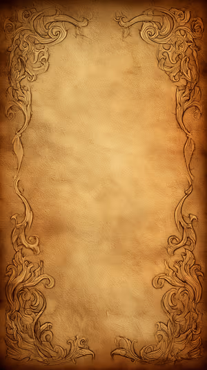 Antique parchment frame centered on a warm sepia background in ornate sketch aesthetic, ultra HD image.