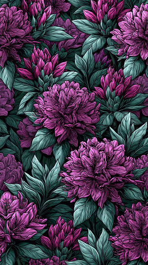 Lush Purple Peonies