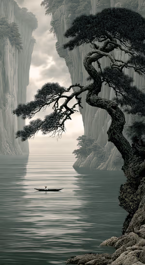 Tranquil Pine Passage — iPhone lock screen wallpaper