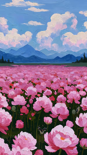 Pink Blossom Meadow