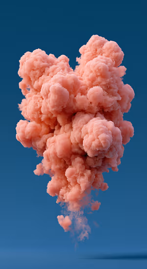 Coral Smoke Cloud — lock screen wallpaper